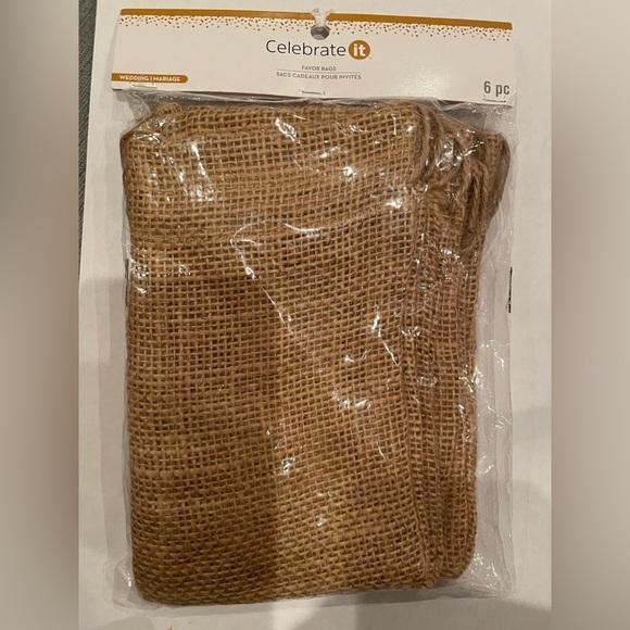 Celebrate It Other - Celebrate It 100% Jute Favor Bags Drawstring 6 PC